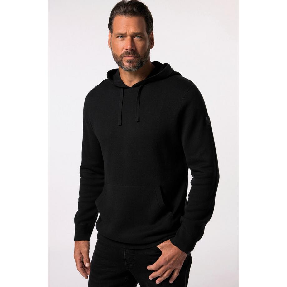 JP1880 FLEXNAMIC Strickhoodie mit Kapuze und Kängurutasche  