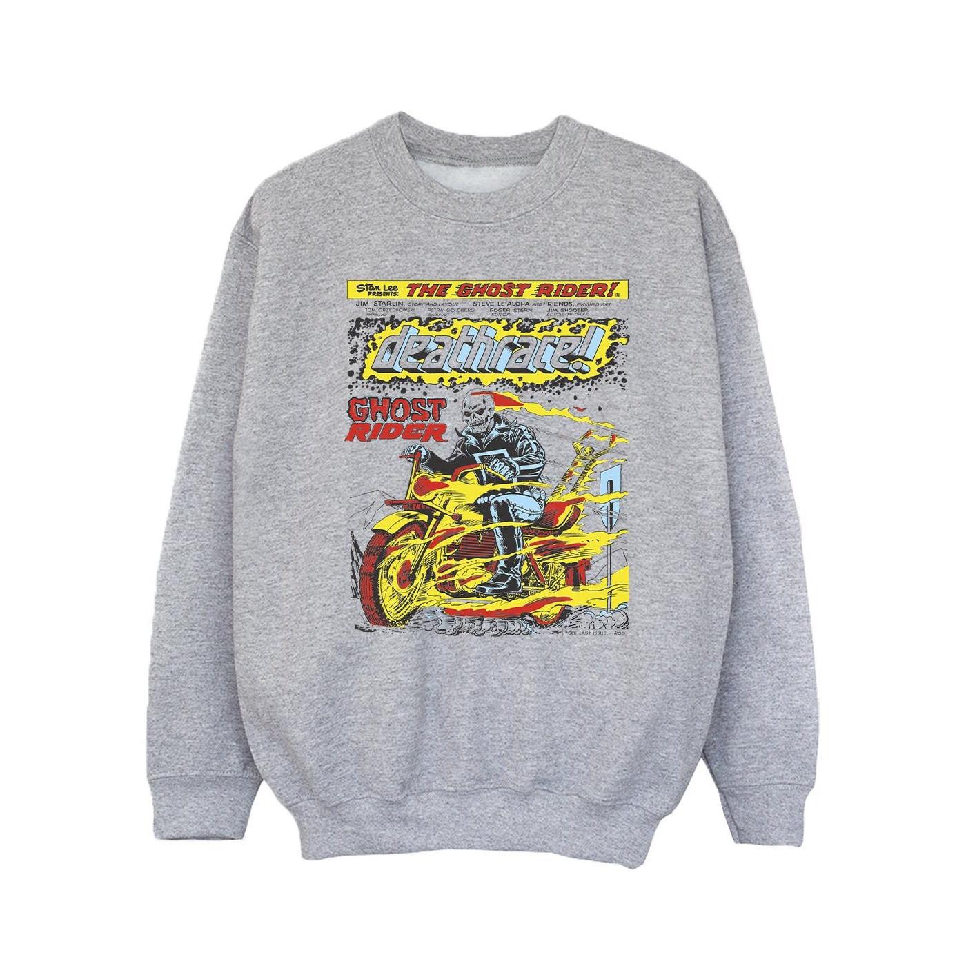 Image of Ghost Rider Chest Deathrace Sweatshirt Mädchen Grau 140/146