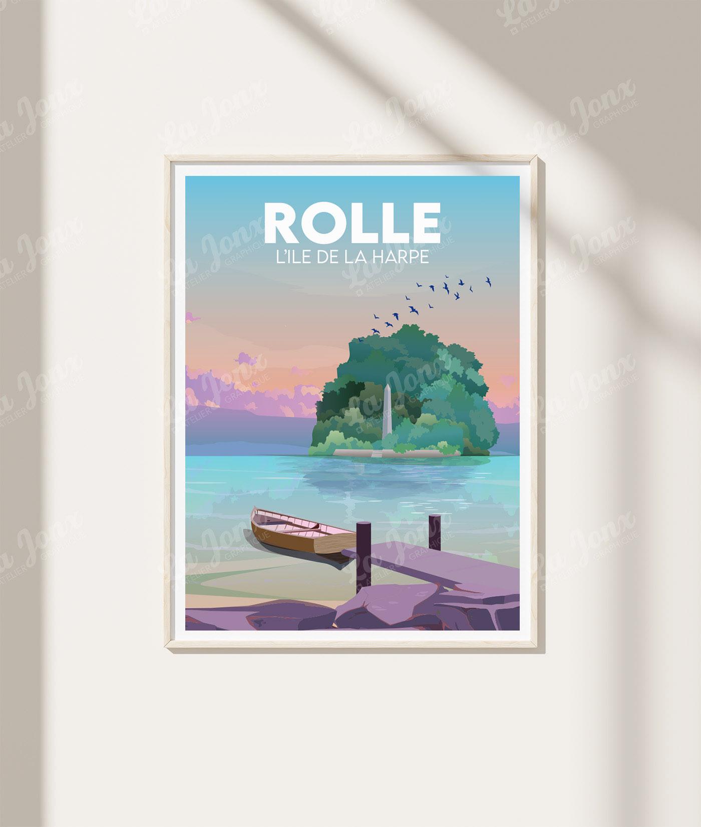 La-Jonx Rolle - Île de la Harpe - Poster  