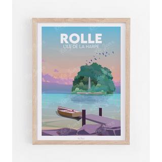La-Jonx Rolle - Île de la Harpe - Poster  