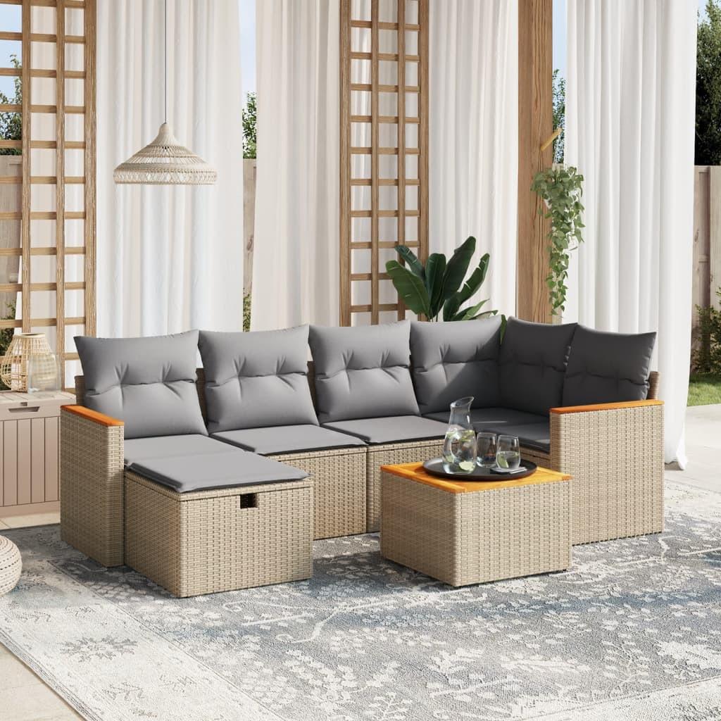 VidaXL set divano da giardino Polirattan  