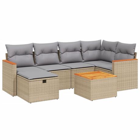 VidaXL set divano da giardino Polirattan  