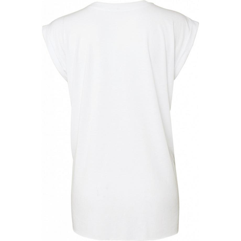 Bella + Canvas Flowy T-shirt maniche arrotolate  