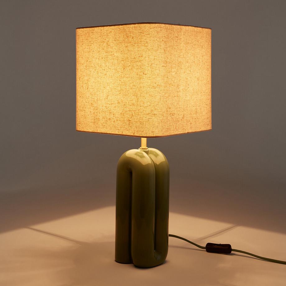 La Redoute Intérieurs Lampe à poser céramique et lin  