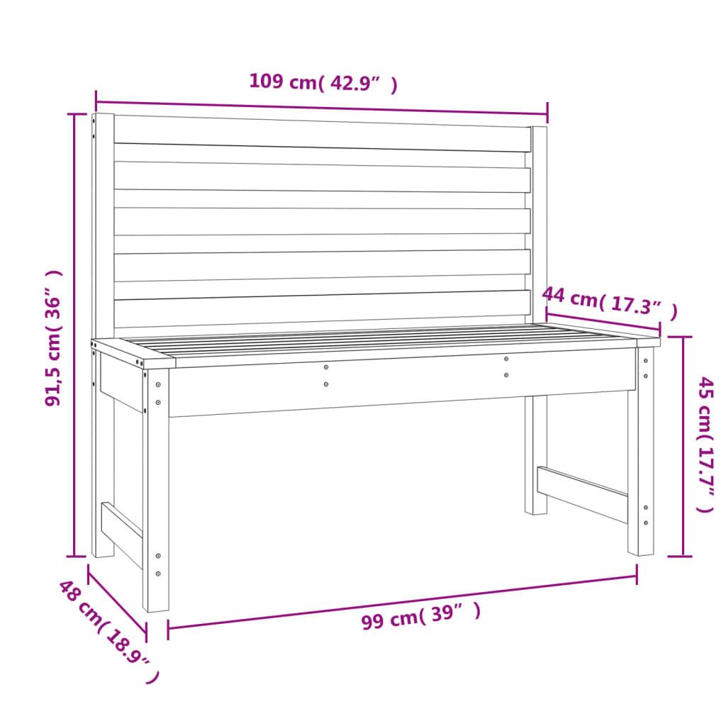 VidaXL Banc de jardin bois de pin  