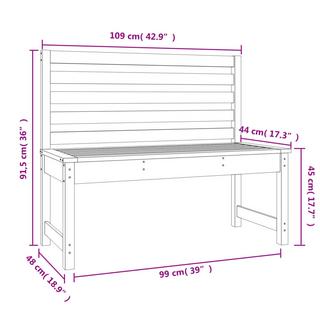 VidaXL Banc de jardin bois de pin  