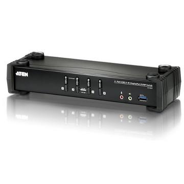 ATEN Umschalter Tastatur/Video/Maus (KVM)-Switch Schwarz