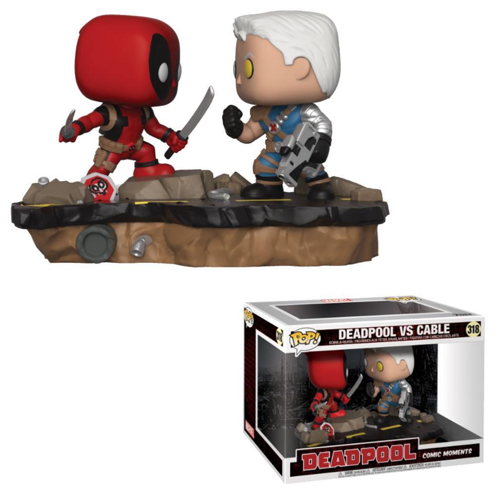 Image of Deadpool POP! Movie Moments Vinyl Wackelkopf Figuren Doppelpack Deadpool vs Cable