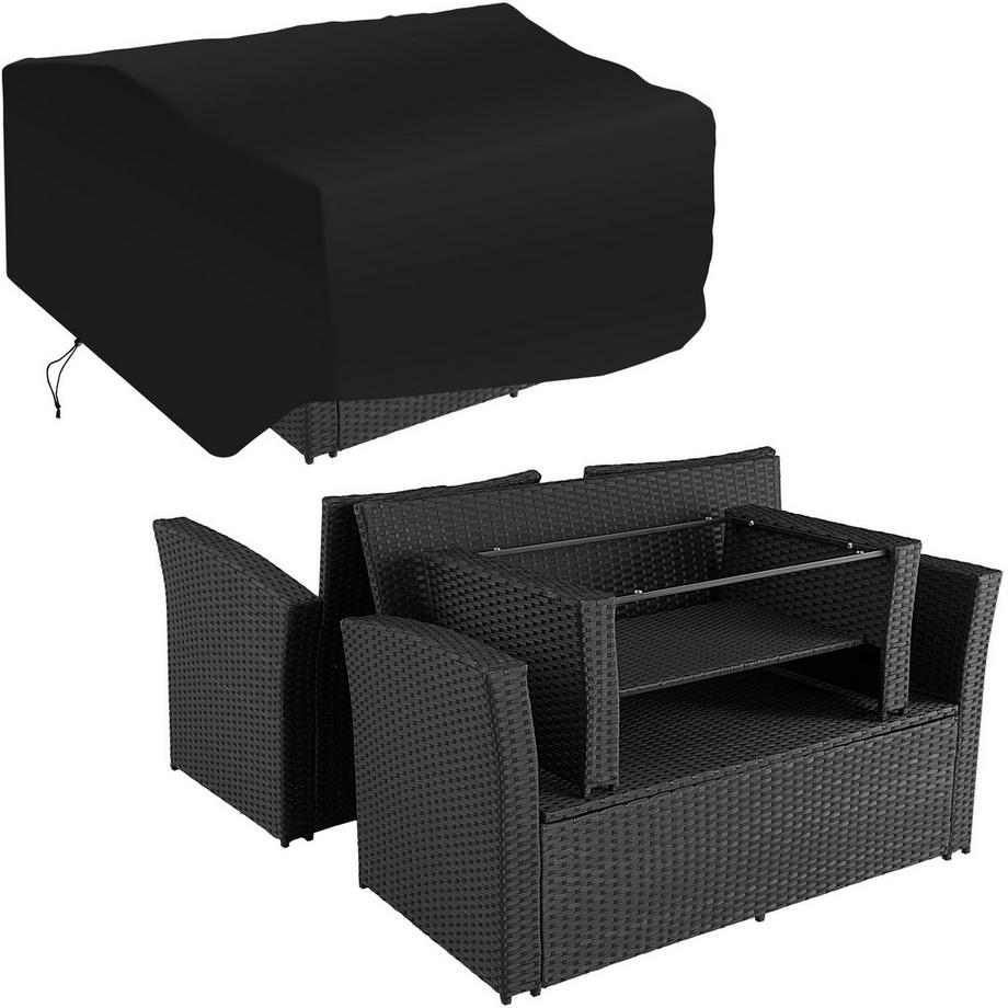 Tectake Salottino in rattan  Modena  da 4 a 6 persone  