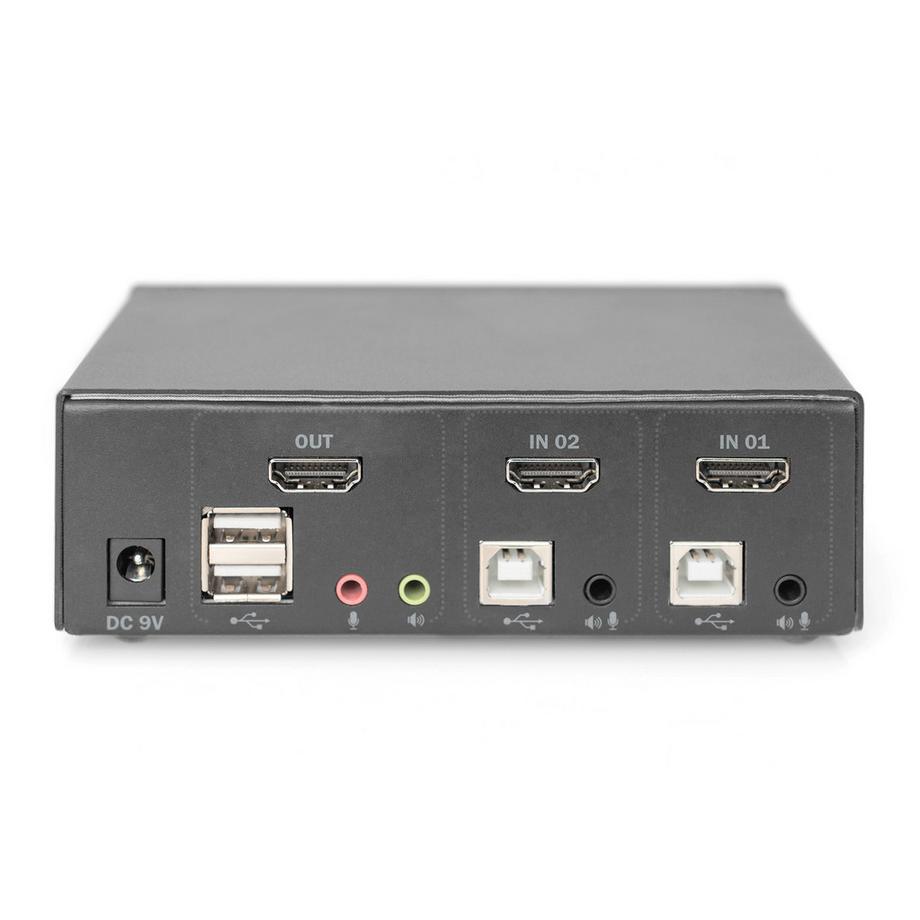 Digitus  Digitus Switch KVM, 2 porte, schermo singolo 4K, HDMI 