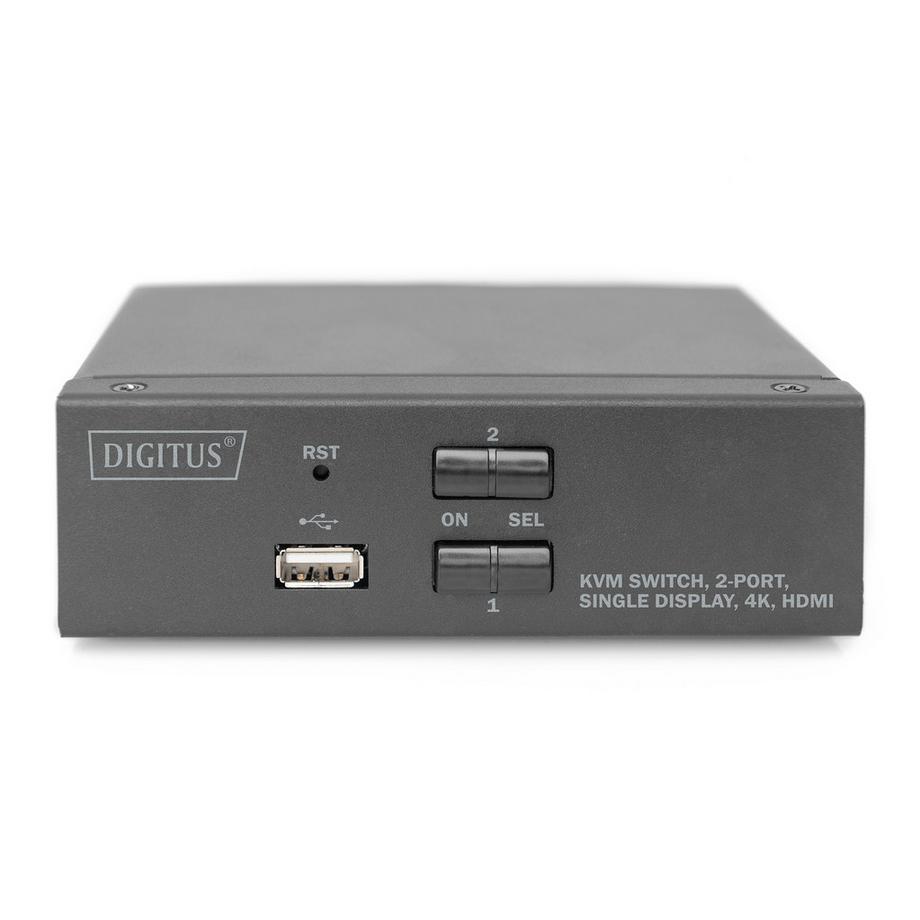 Digitus  Digitus Switch KVM, 2 porte, schermo singolo 4K, HDMI 
