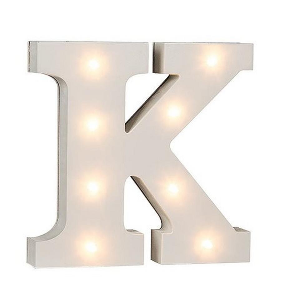 Beleuchteter LED Holzbuchstaben "K"