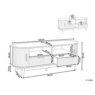 Beliani Meuble TV en MDF Moderne SELAH  