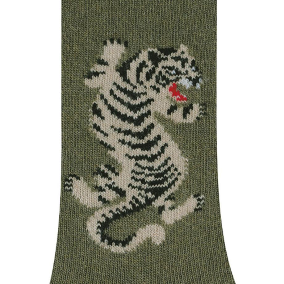 BLEU FORET Tigre Chaussettes cachemire  