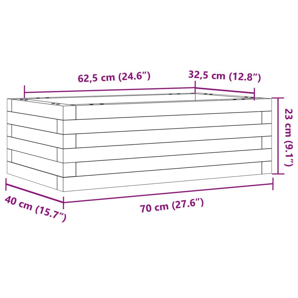 VidaXL fioriera da giardino Legno di pino impregnato  