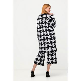 Ulla Popken Cardigan Fantasia Pied-de-poule Collo a Revers  