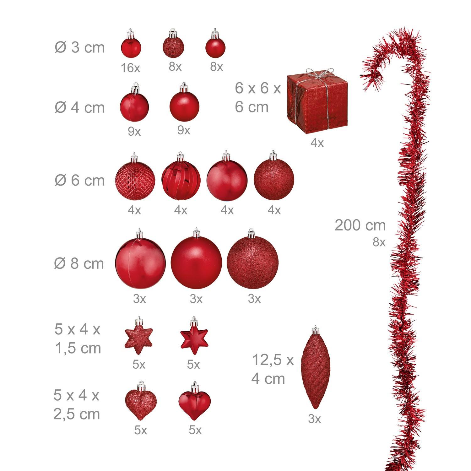 B2X Christbaumkugeln im Set à 110 Stück  