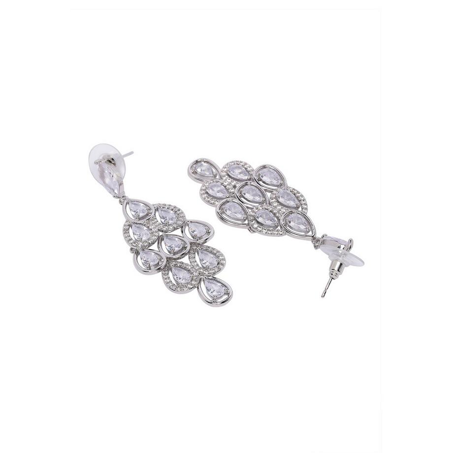 AVANT-GARDE PARIS  Glänzende Kronleuchter-Tropfenohrringe 