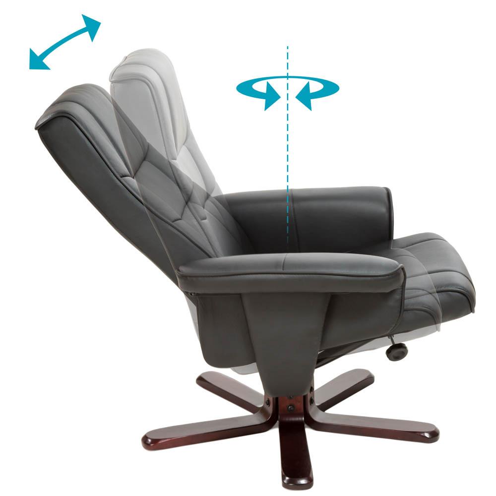 Tectake Fauteuil relax avec pied en croix  