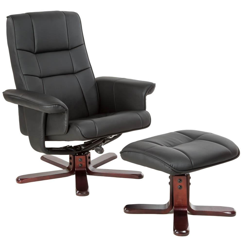 Tectake Fauteuil relax avec pied en croix  