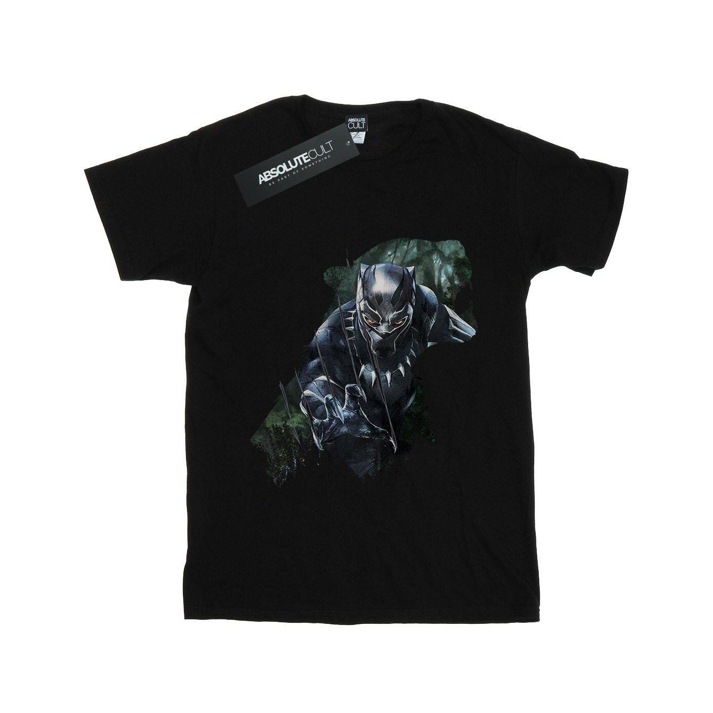 Image of Black Panther Wild Silhouette Tshirt Damen Schwarz XXL