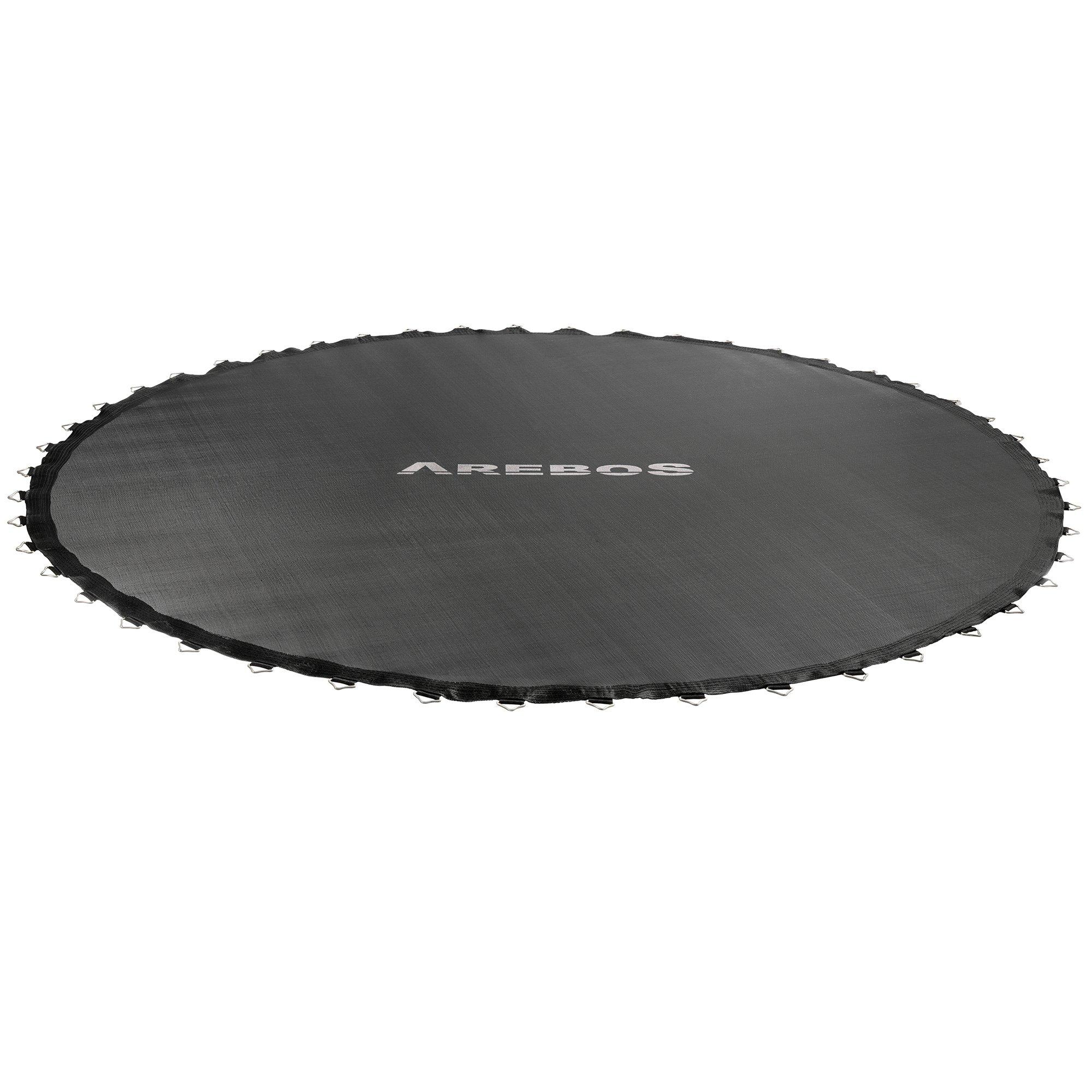 Arebos  Tapis de saut Ø 323 cm pour trampolines de Ø 366 cm, ressorts de 140 mm et 72 œillets 