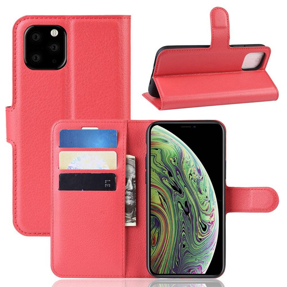 Cover-Discount  iPhone 11 Pro - Leder Etui Hülle Mit Kartenfach 