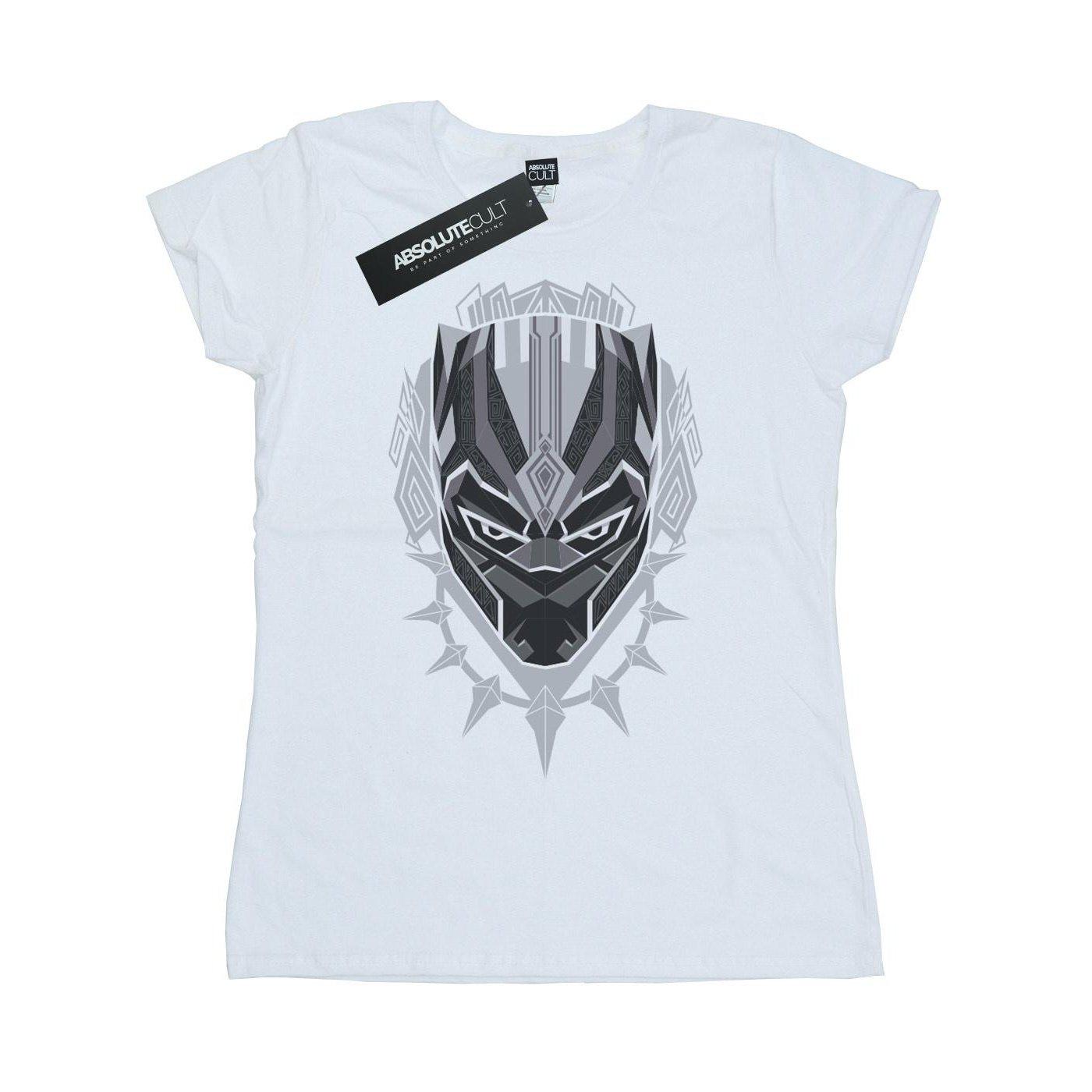 Image of Black Panther Head Tshirt Damen Weiss L