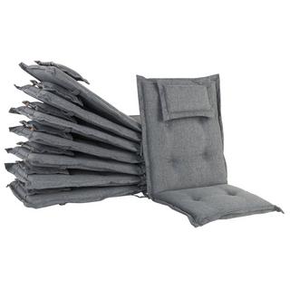 Beliani Lot de 8 coussins pour chaises de jardin en Polyester Scandinave MAUI  