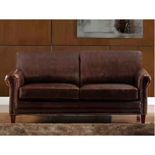 Vente-unique Ledersofa Vintage 2Sitzer CASSANDRA  