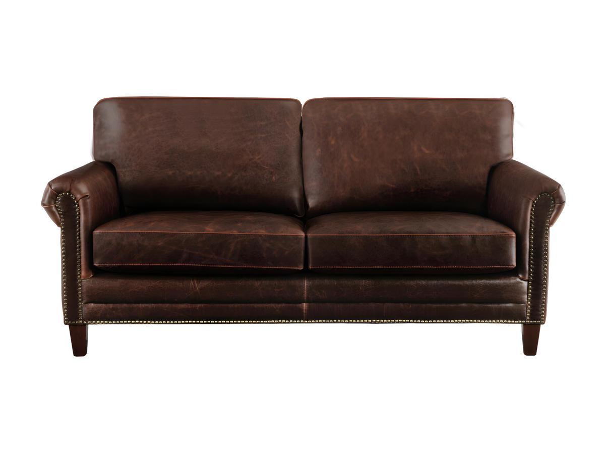 Vente-unique Ledersofa Vintage 2Sitzer CASSANDRA  