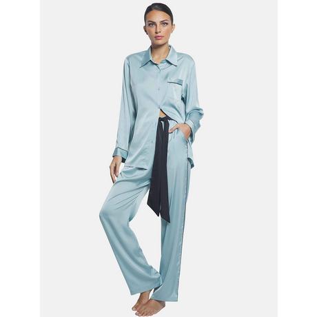 Selmark  Pyjama Hose Hemd Langarm Satin 