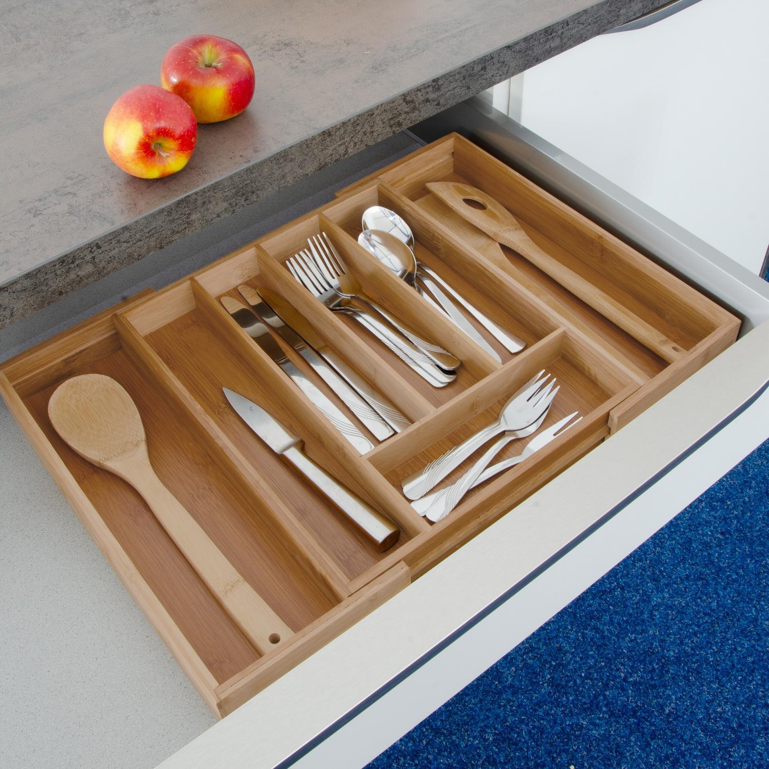 B2X Scatola portaposate in bambù estensibile  