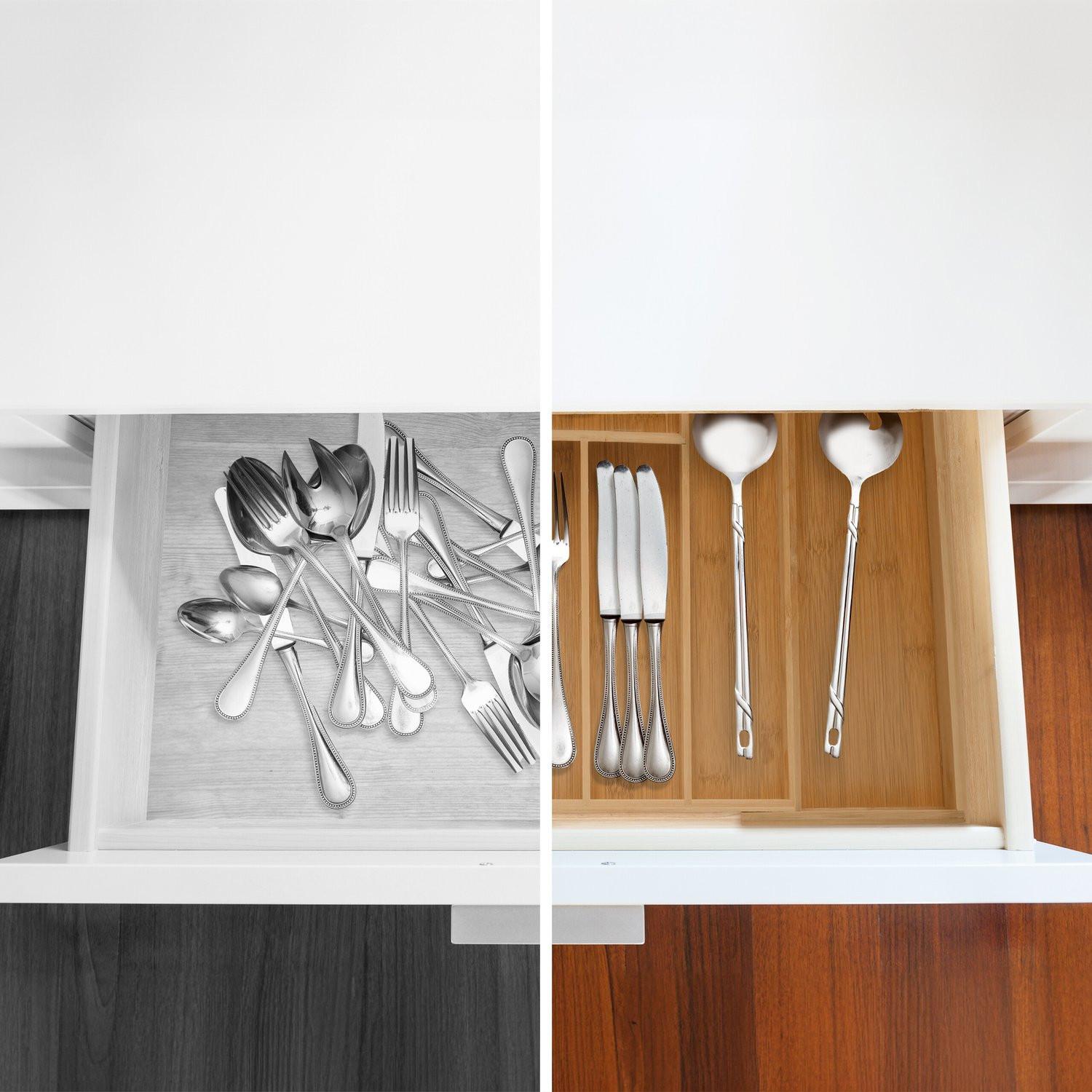 B2X Scatola portaposate in bambù estensibile  