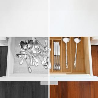 B2X Scatola portaposate in bambù estensibile  