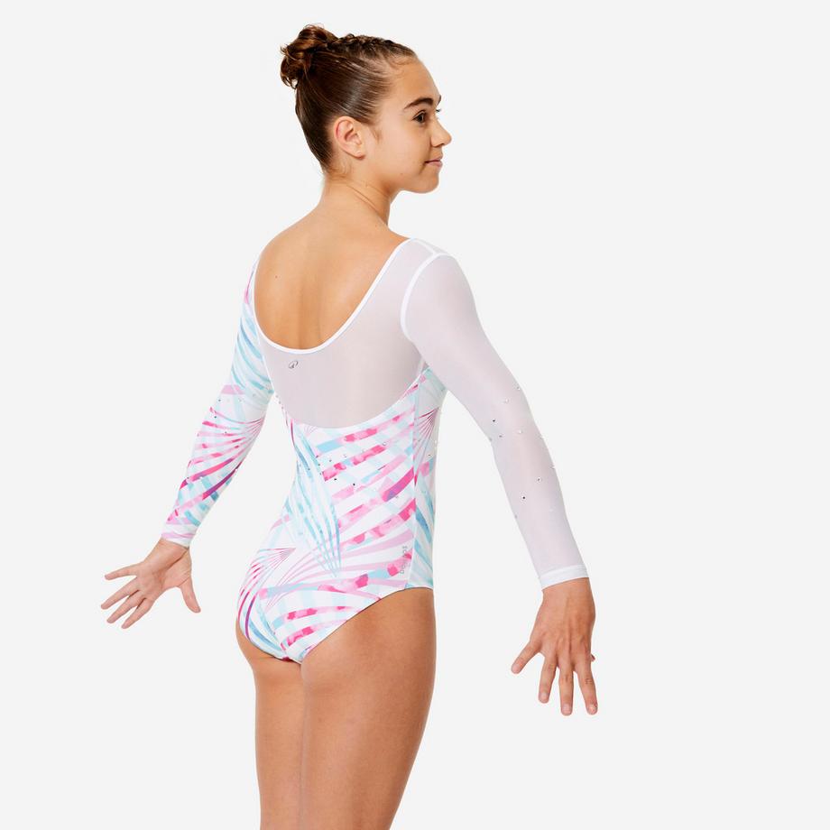 DOMYOS  Justaucorps manches longues strass polyester 