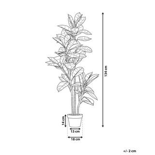 Beliani Kunstpflanze aus Kunststoff FICUS ELASTICA  