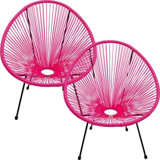 KARE Design Poltrona Acapulco rosa (set di 2)  