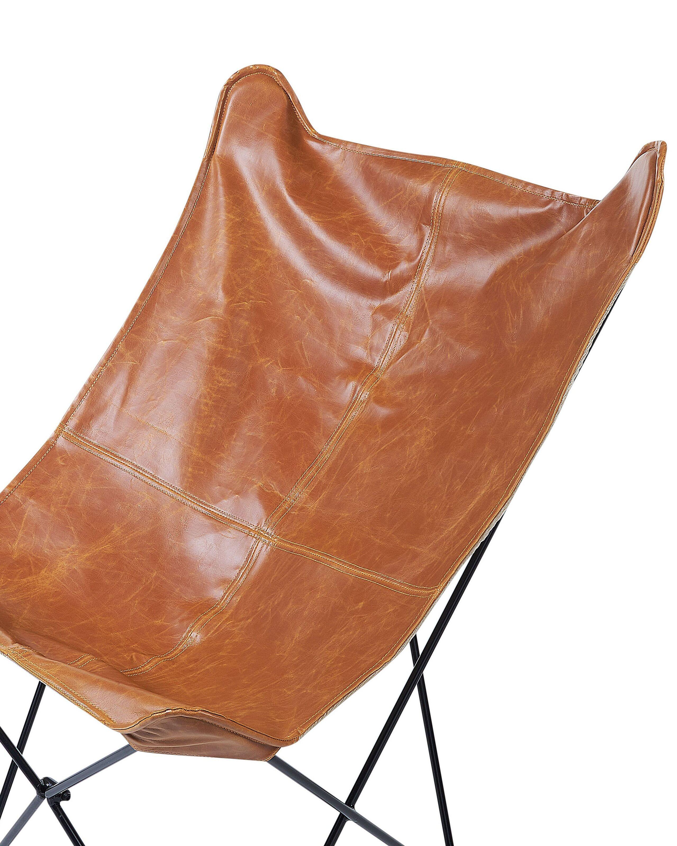 Beliani Fauteuil en Cuir PU Rétro NYBRO  