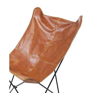 Beliani Fauteuil en Cuir PU Rétro NYBRO  