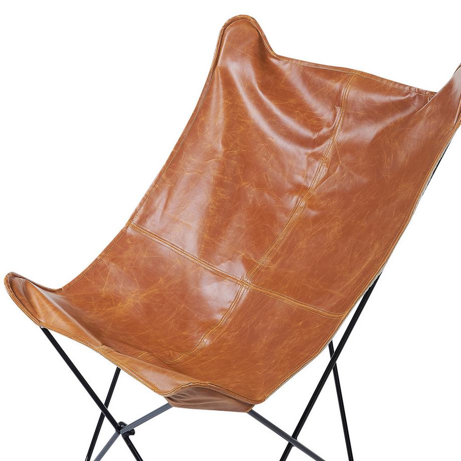 Beliani Sessel aus Kunstleder Retro NYBRO  