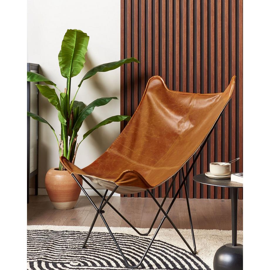 Beliani Sessel aus Kunstleder Retro NYBRO  