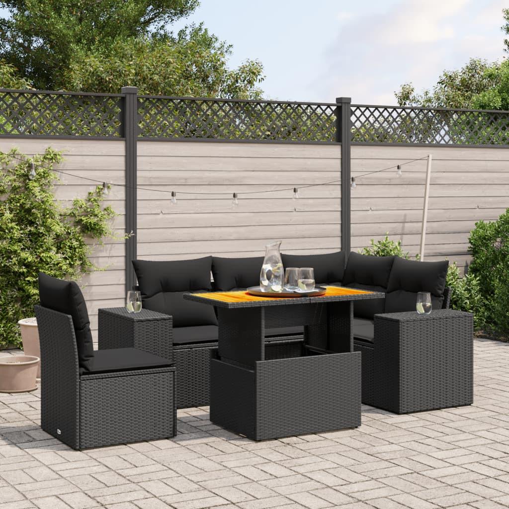 VidaXL Ensemble de canapés de jardin rotin synthétique  