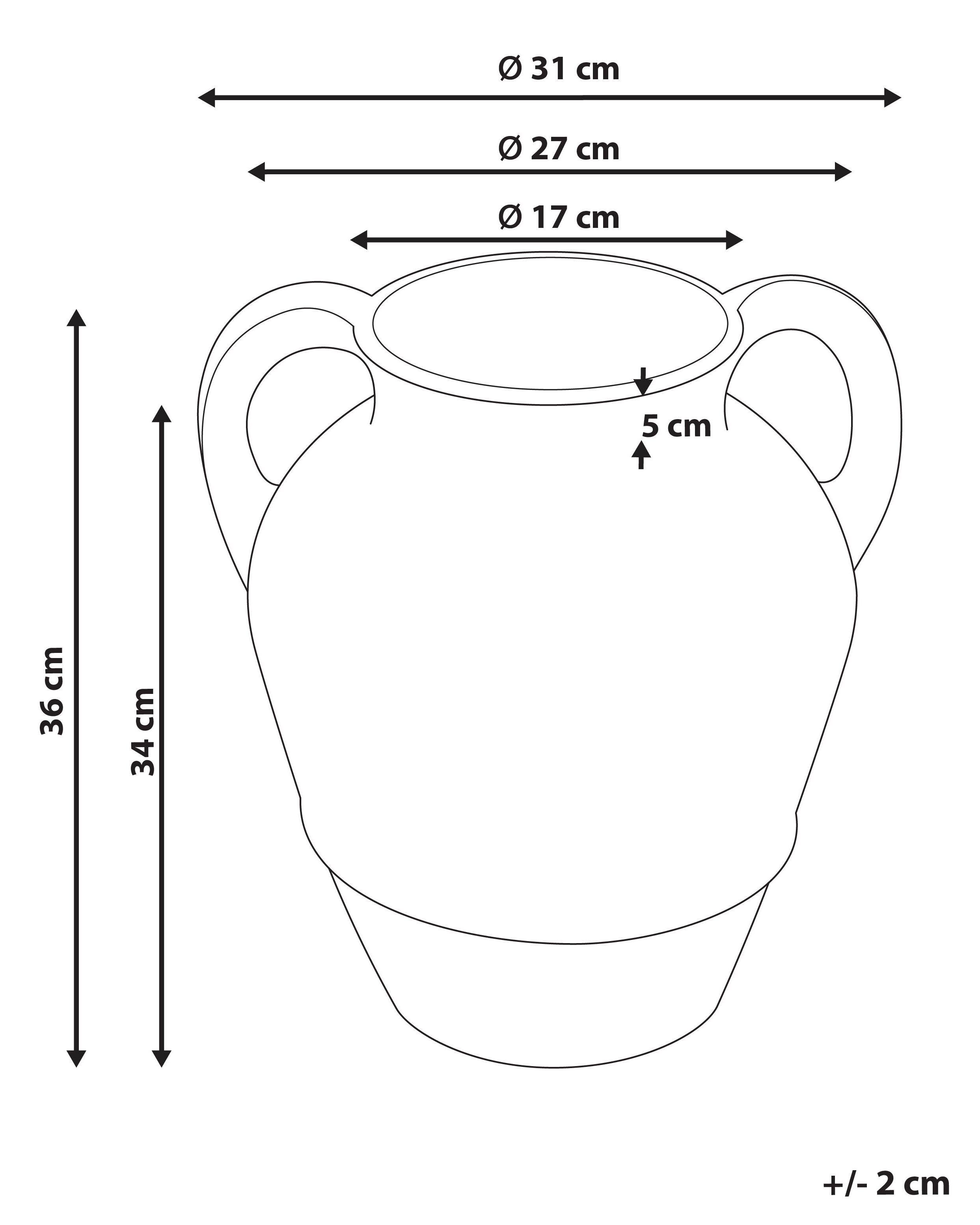 Beliani Vase décoratif en Terre cuite Cottage BANTING  