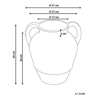 Beliani Vase décoratif en Terre cuite Cottage BANTING  