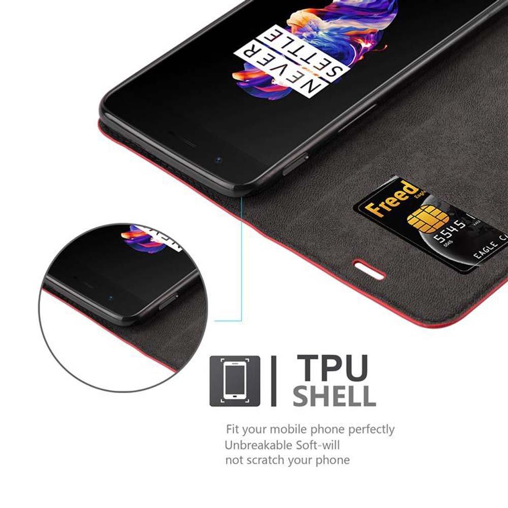 Cadorabo  Housse compatible avec OnePlus 5 - Coque de protection avec fermeture magnétique, fonction de support et compartiment pour carte 