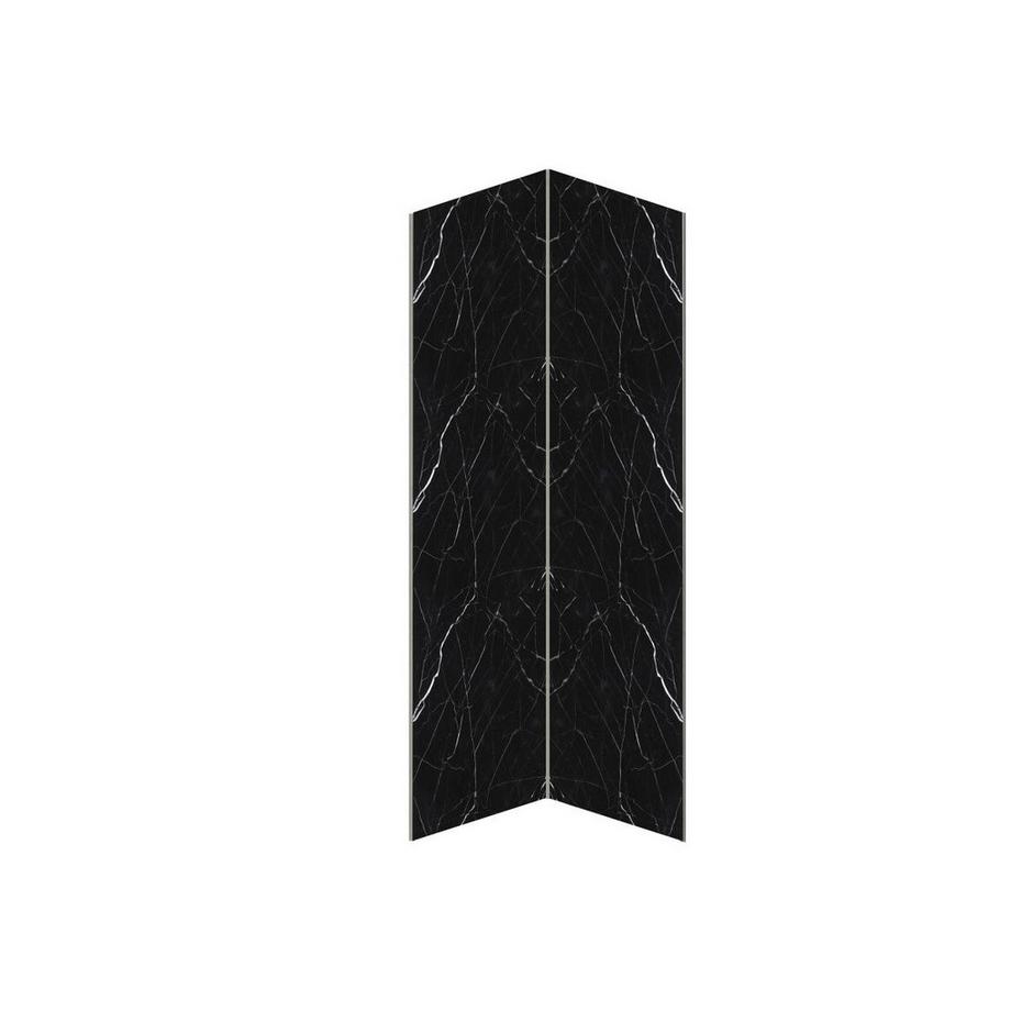 Vente-unique Pannello per parete da doccia effetto marmo con profili 2 x L90 x H210 cm in Alluminio - Lotto di 2 - ENEKO  