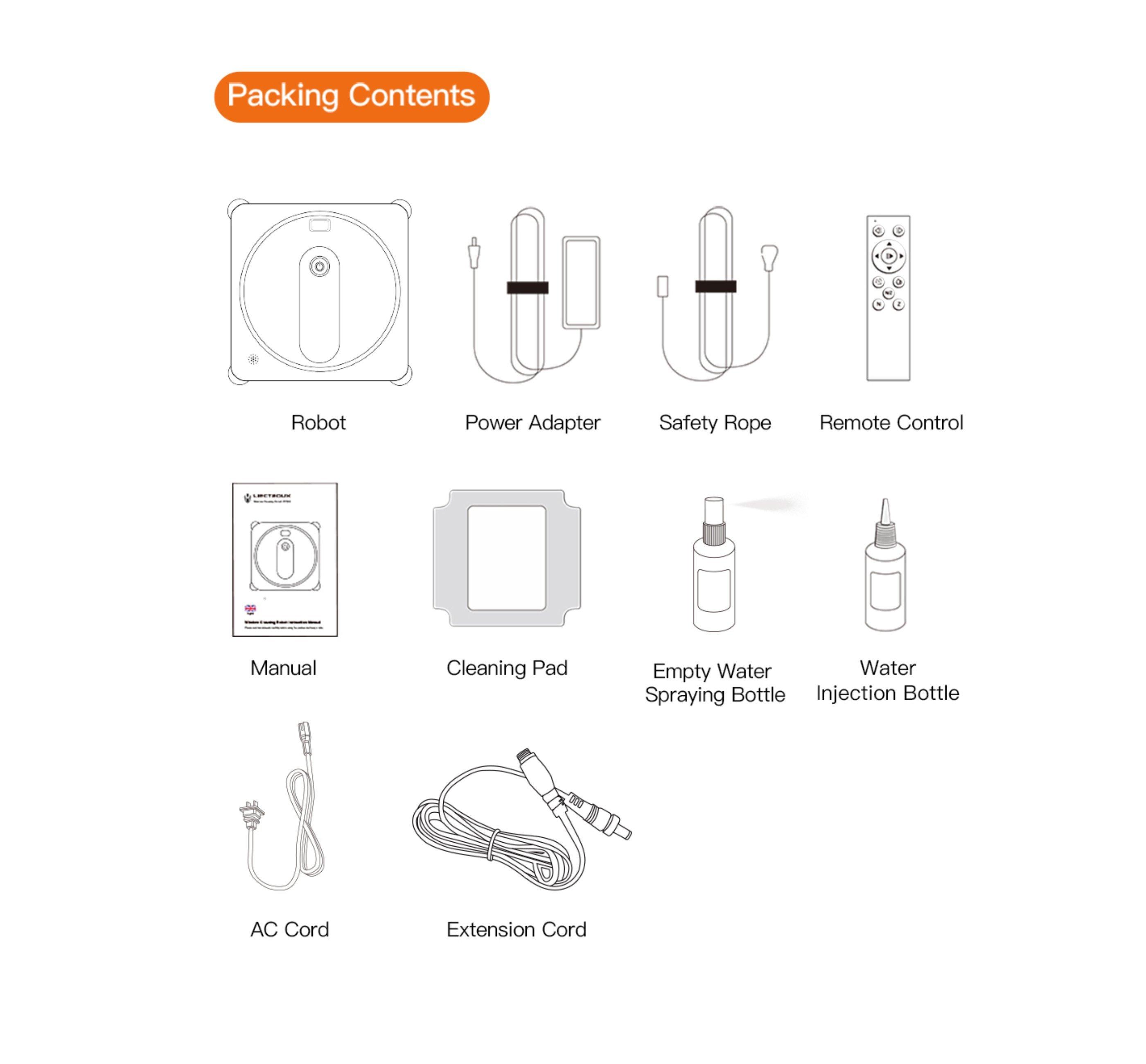Blue Chilli Fensterreinigungsroboter, automatisches Sprühen von Wasser, YW209, Glasreinigungsroboter, 2500 PA Saugkraft  
