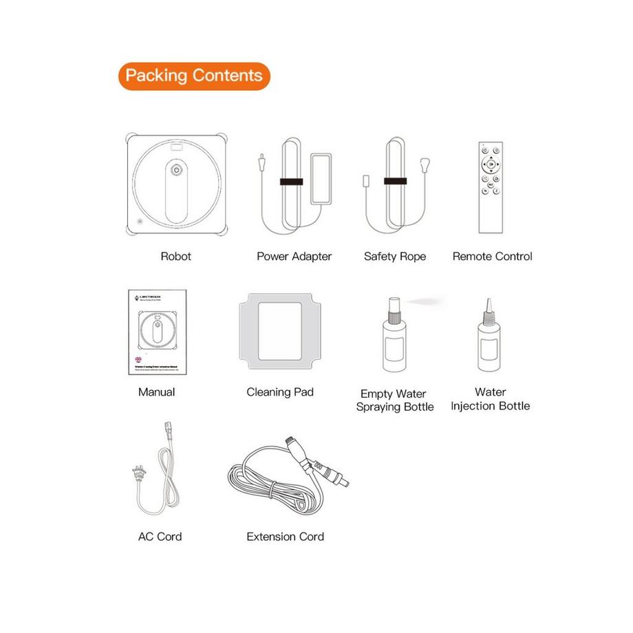 Blue Chilli Fensterreinigungsroboter, automatisches Sprühen von Wasser, YW209, Glasreinigungsroboter, 2500 PA Saugkraft  