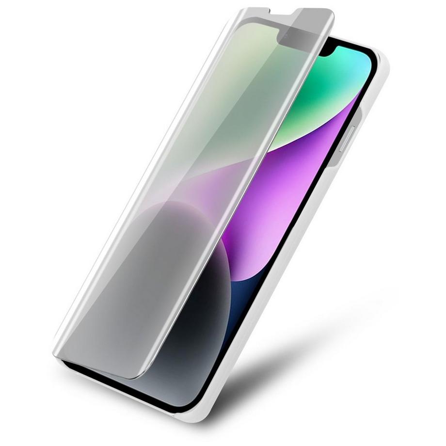 Cadorabo  Housse compatible avec Apple iPhone 14 - Clear View étui de protection miroir avec fonction de support Protection à 360 degrés 